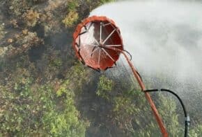 Sistema Bambi Bucket en la lucha contra Incendios en Villavicencio