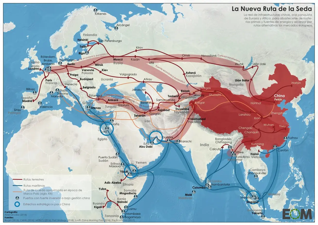 La Ruta de la Seda y su intersección con el océano Índico