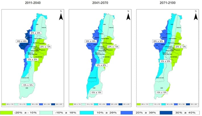 Mapa 6 Proyección de precipitaciones (%) IDIGER