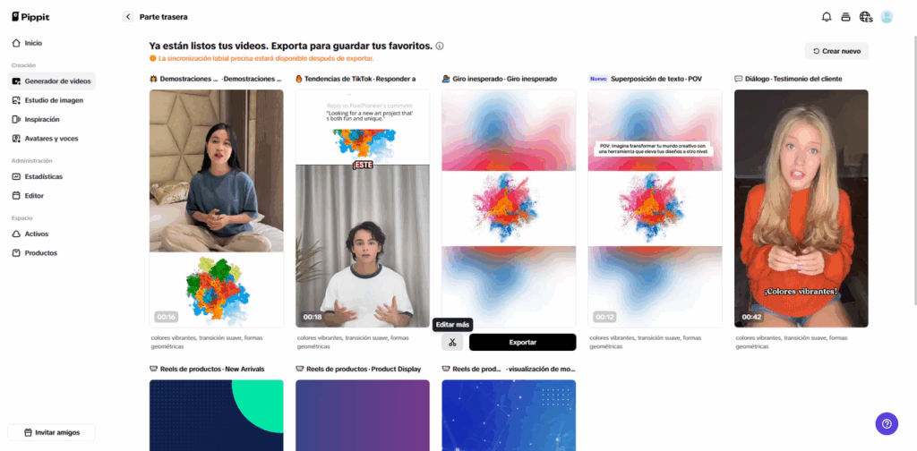 Paso 3 Ajusta, exporta y comparte