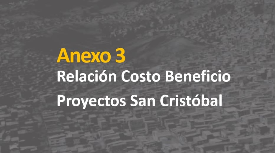 Relacion costo beneficio proyectos san cristobal